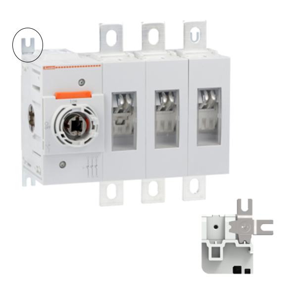 Lastfrånskiljare montering vägg eller botten