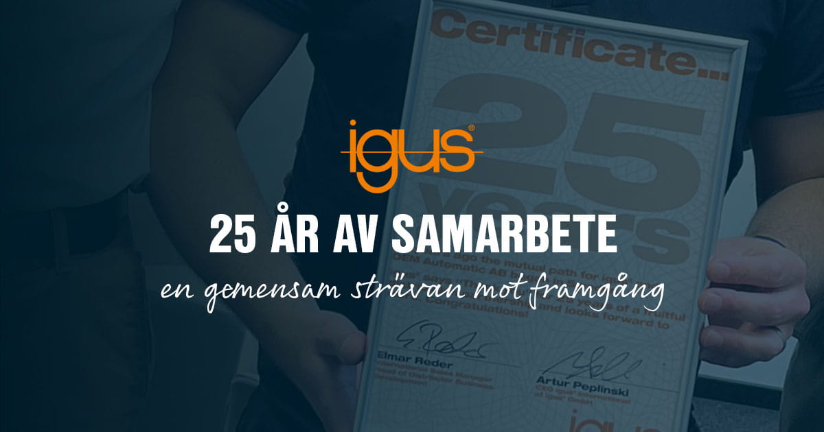 25 års samarbete med igus