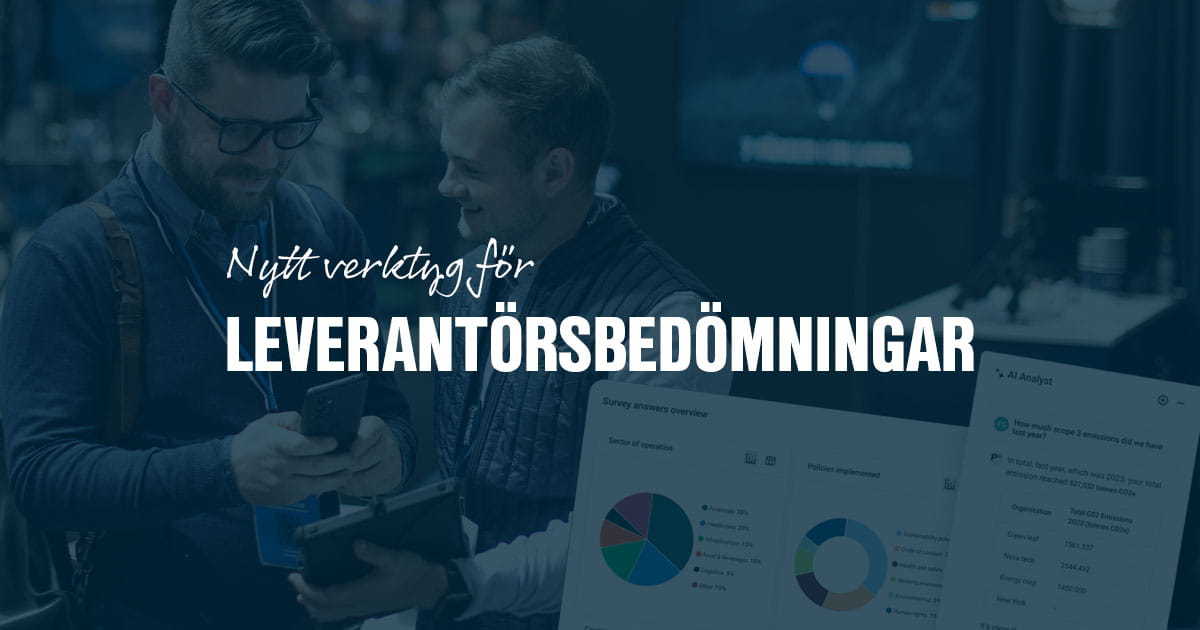 ny leverantörsmodul ska ge kraft i hållbarhetsrapporteringen