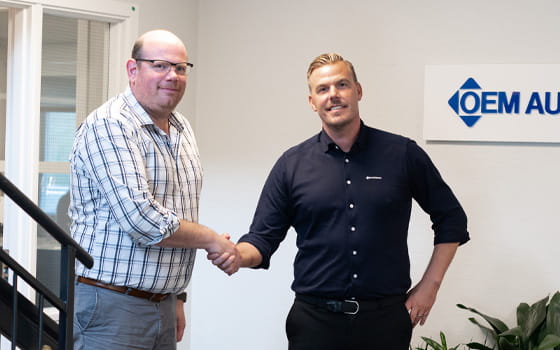Ulf från Gimatic och Markus från OEM Automatic
