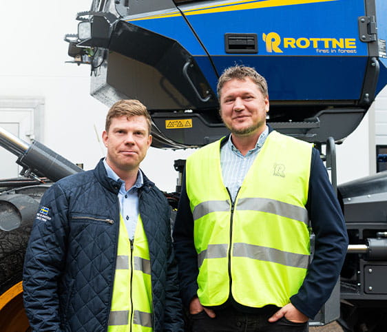 Dennis och David från Rottne visade oss runt