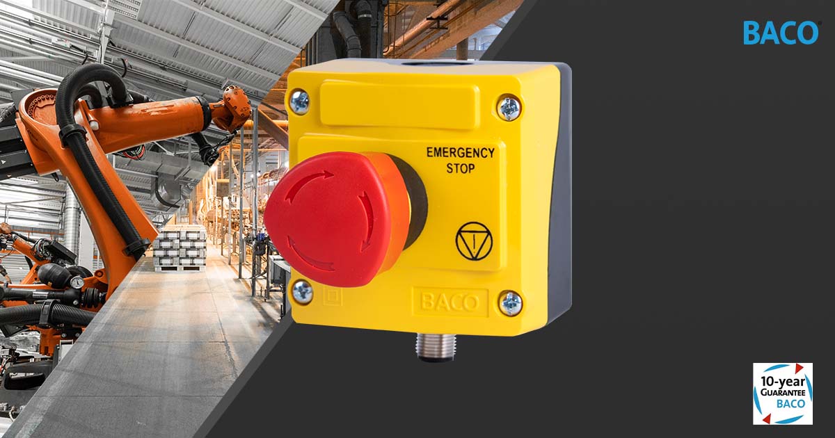 Nödstoppslåda med M12-anslutning