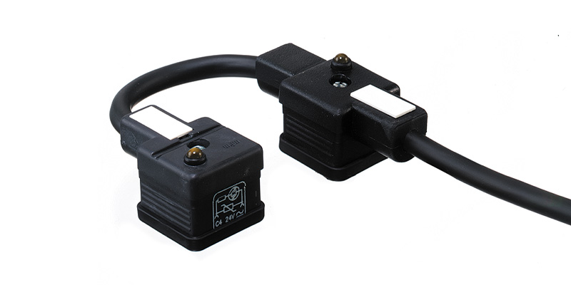 DIN-kontakt med ingjuten kabel