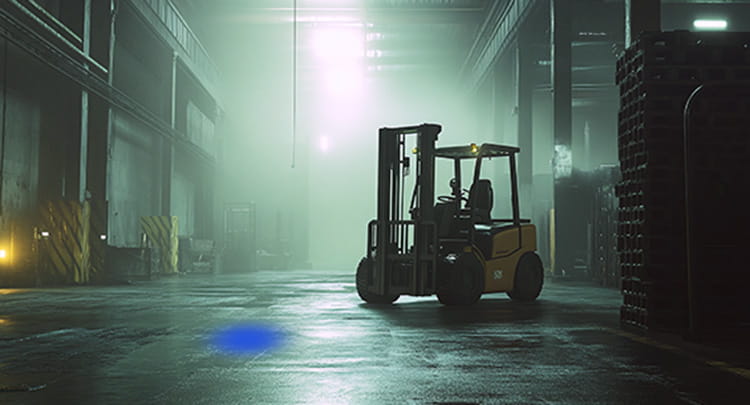 truck med bluespot ökar säkerheten