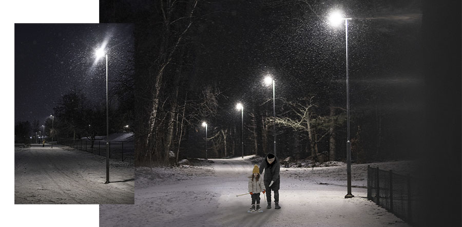 belysningen ger trygghet