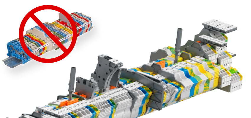 Push-In-fjäderplint i serie SNK ersätter serie 5000. ABB/Entrelec