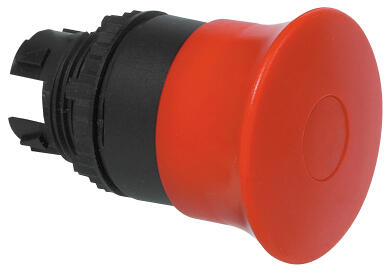 Produktbild svampknapp dragåterställning röd Ø40 mm obelyst L22DDxx