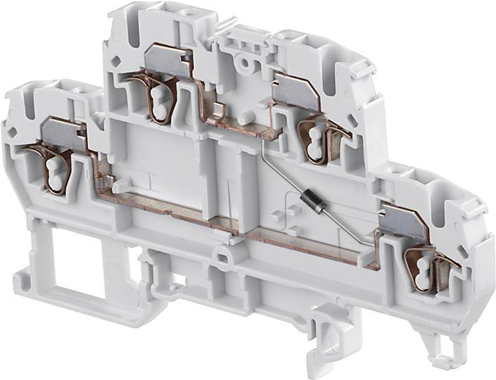 Två-våning fjäderklämma diod